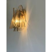 Contemporary Modern Smoked-Fumè "Rondini" Murano Wall Sconces- Set of Two