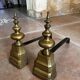 Pair of brass andirons