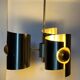 Lustre/suspension space age vintage 1970 alu brosse doree