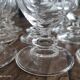 Set of 12 vintage champagne flutes on low crystalline stand