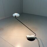 Lampe de bureau italienne en blanc et noir, années 1980