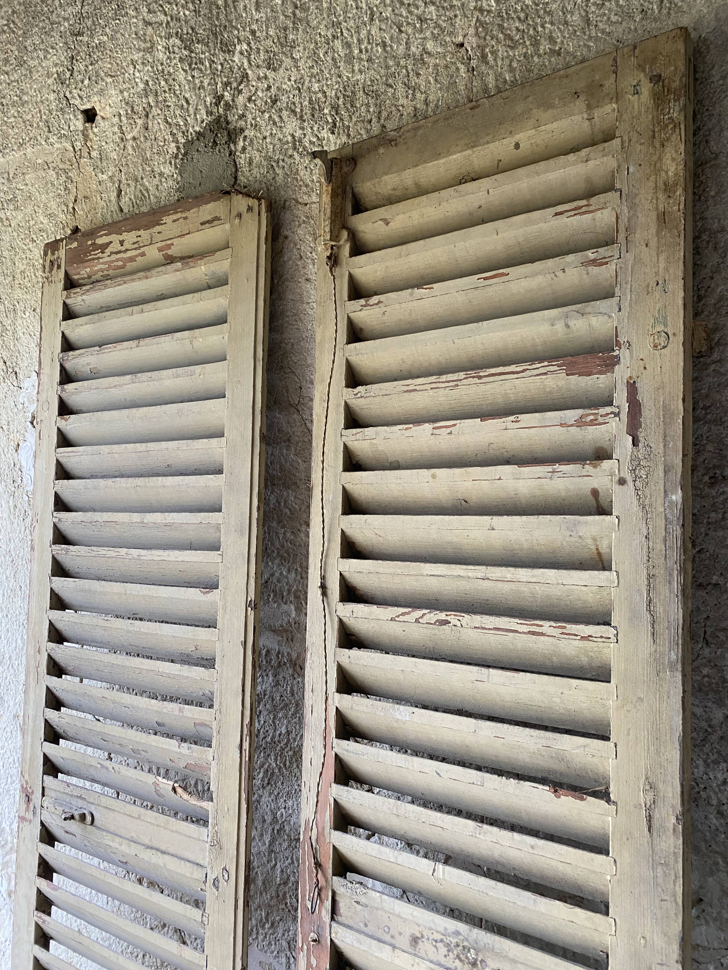 Pair of louvers - solid wood