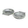 Lot de 2 coquilles saint Jacques verre Pyrex vintage