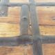 Old Vintage Indian Box on Wooden Wheels Early 20th S