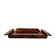 Hollywood regency brass and tortoiseshell lucite tray, Italy 1970s
