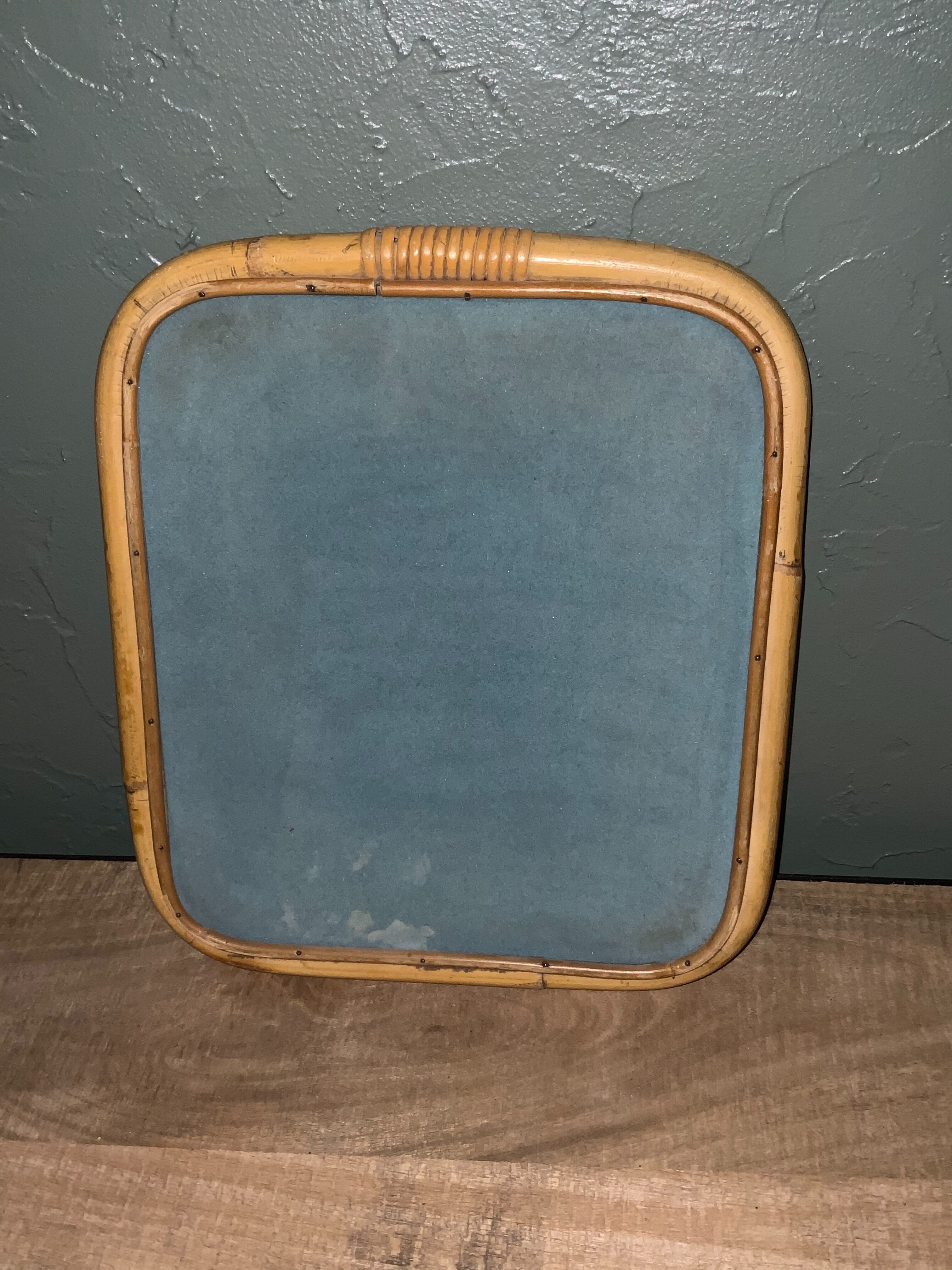 Bamboo-style mirror, 35x30cm