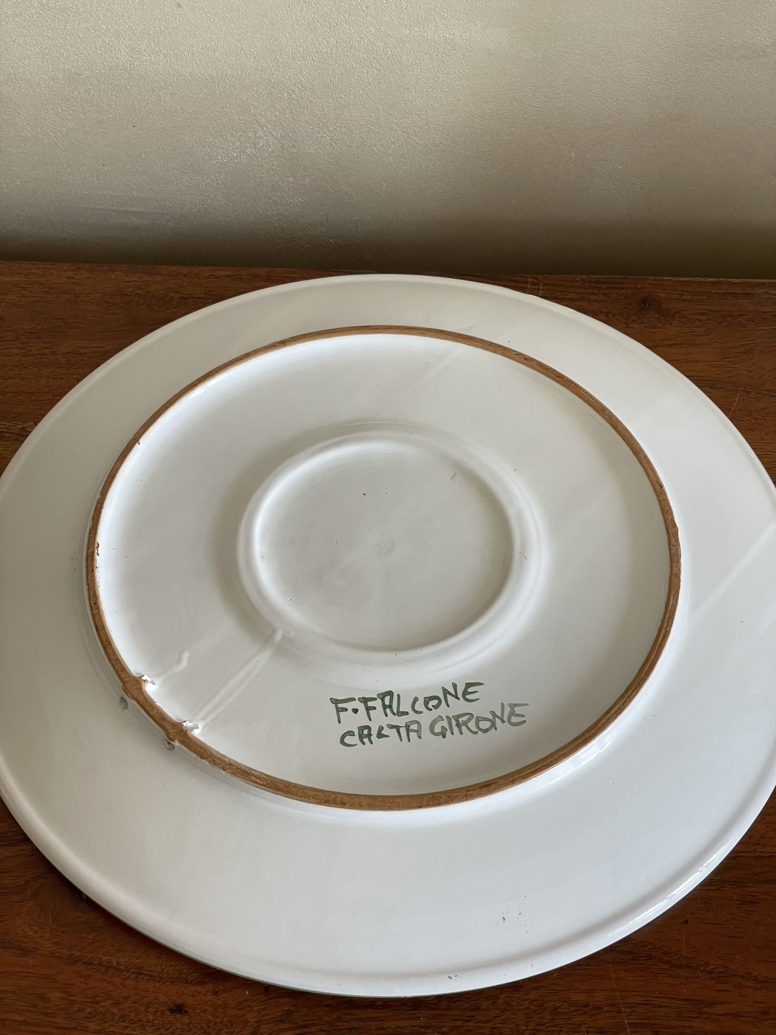 Plate, dish Falcone Cartagirone Italy lemon patterns