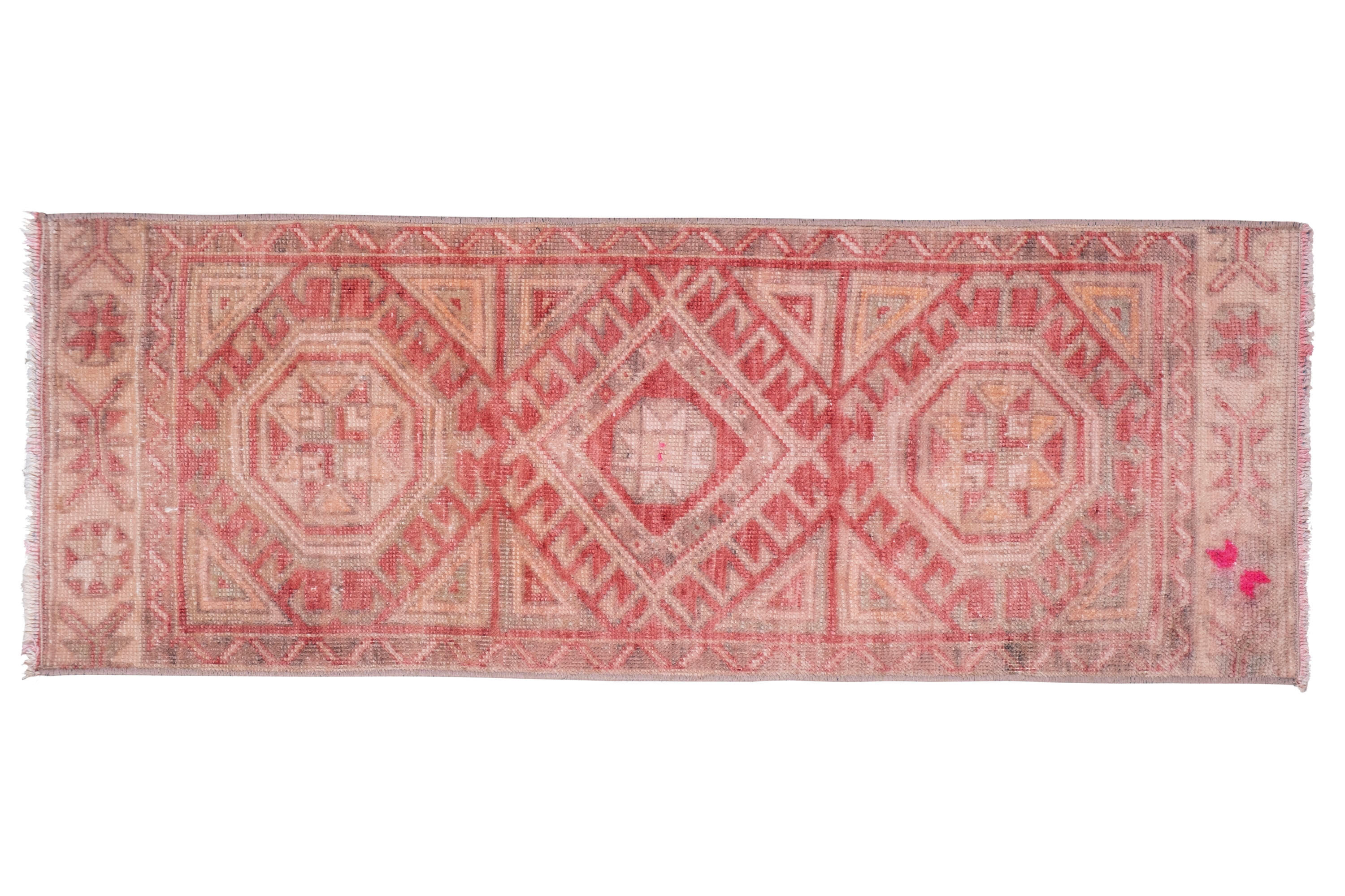 Faded turkish kitchen rug mat 1'5" x 3'9"