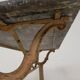 Bistro table marked A.Delail Toulouse in cast iron and marble, 1920