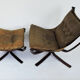 Fauteuil Falcon et ottoman par Sigurd Ressell années 1970
