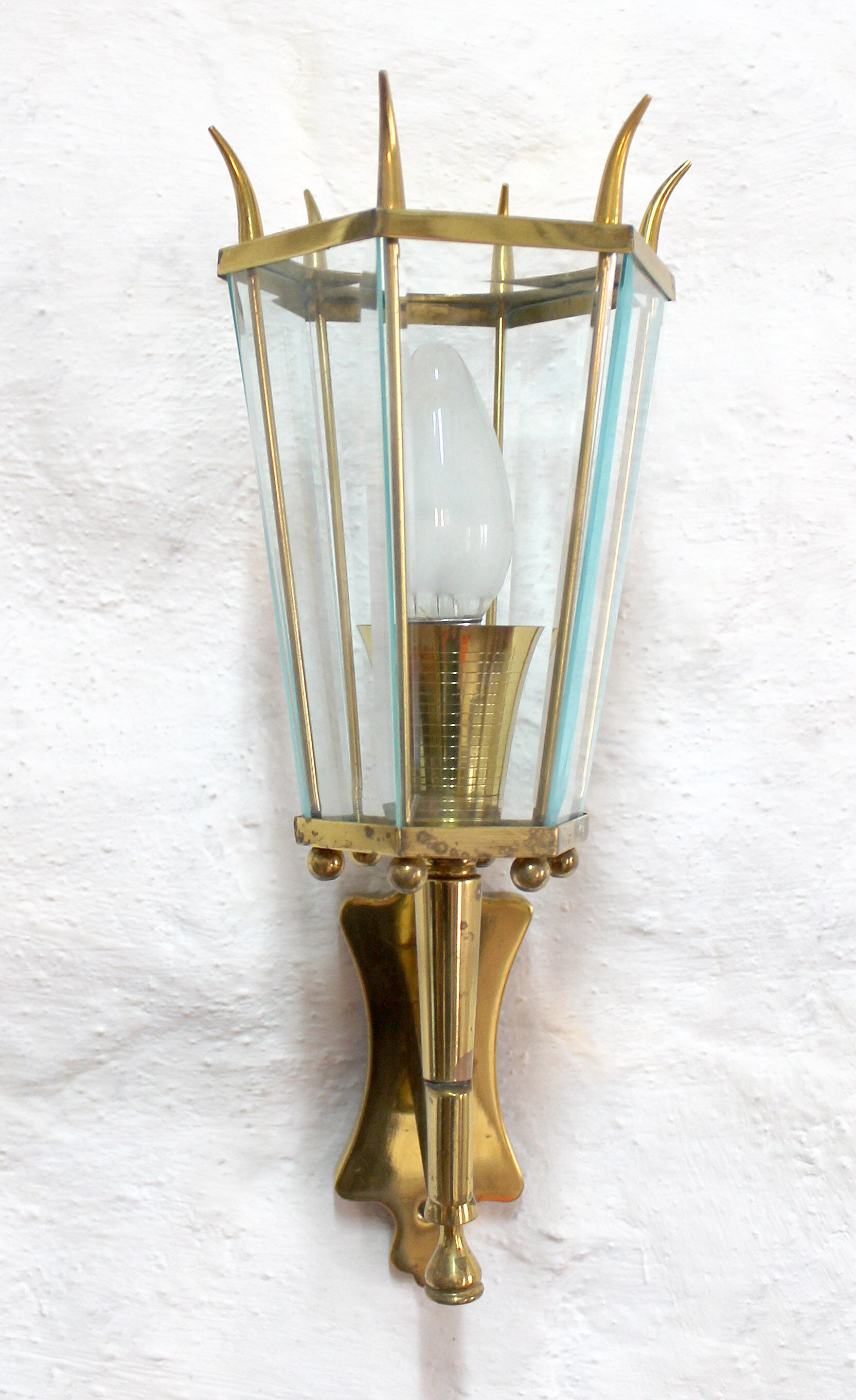 Vintage brass wall sconce