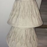 Pair of linen lampshades