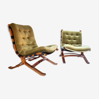 Set of two lounge chairs by Ingmar Relling, Norway 1960s