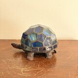 Turtle Glass Table Lamp with Enamel Stained Glass Tiffany Art Nouveau Style