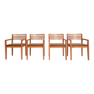 Set of 4 Riccio chairs by Ricchio for Knoll, 1980s