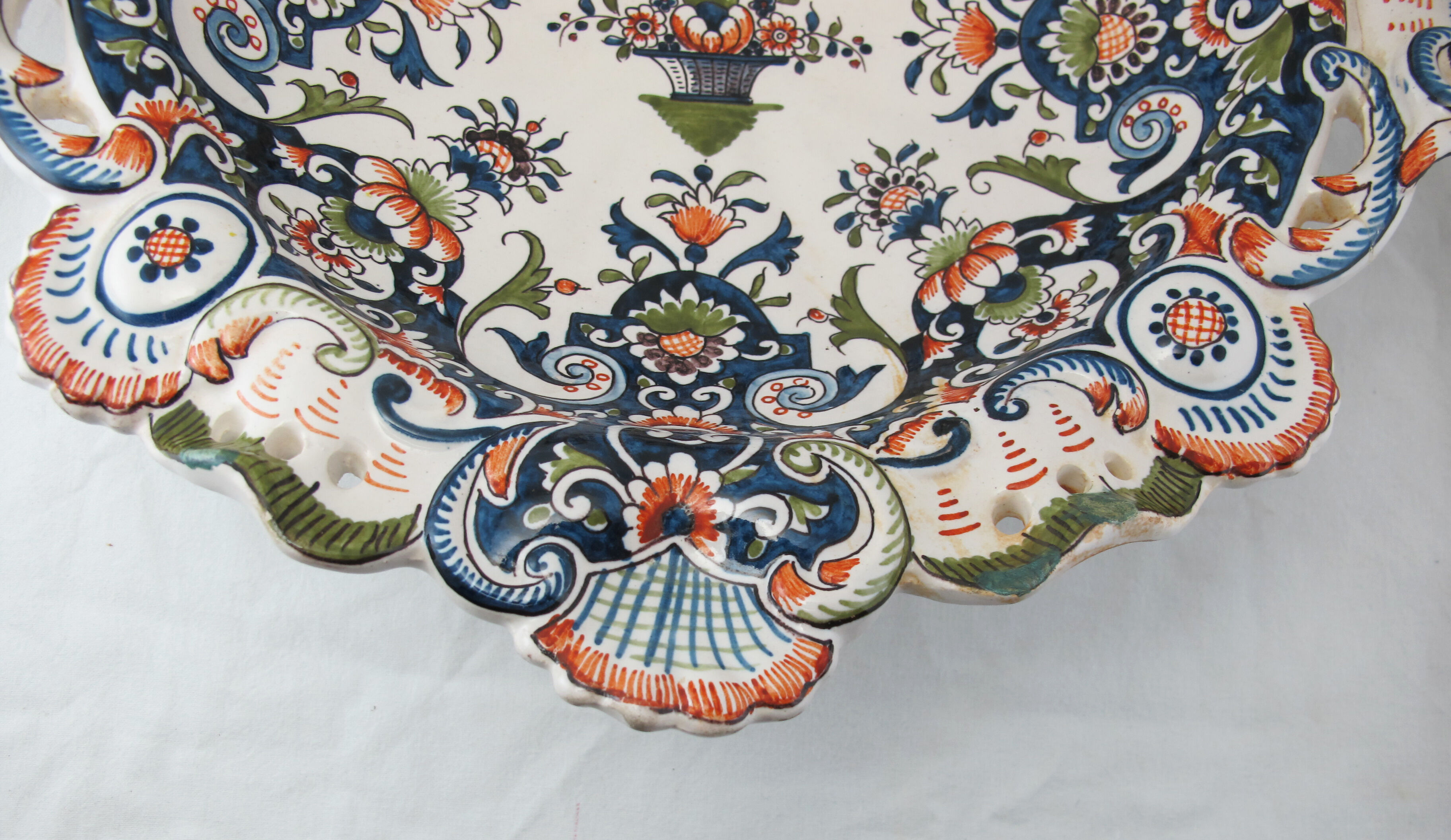 large rouen earthenware display