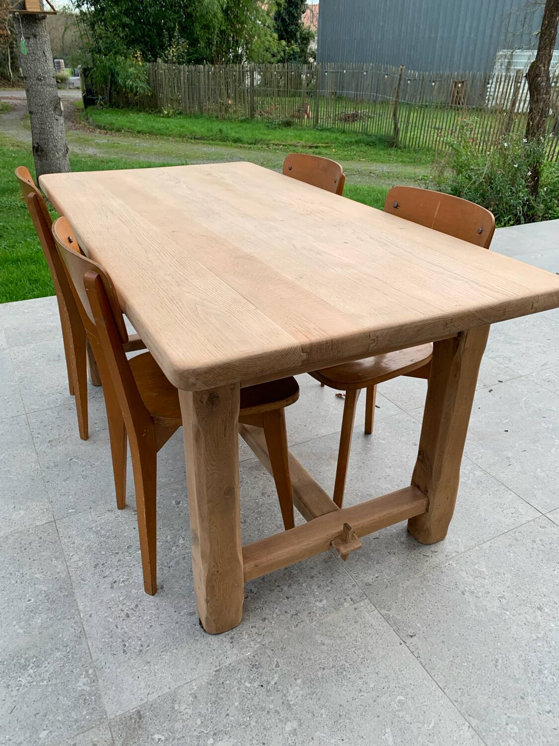 Solid oak farmhouse table