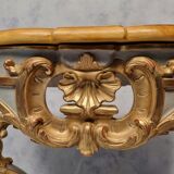 Console de style louis xv sur quatre pieds - bois laqué - 19ème