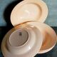 Six pastel earthenware plates from Digoin and Sarreguemines antiques