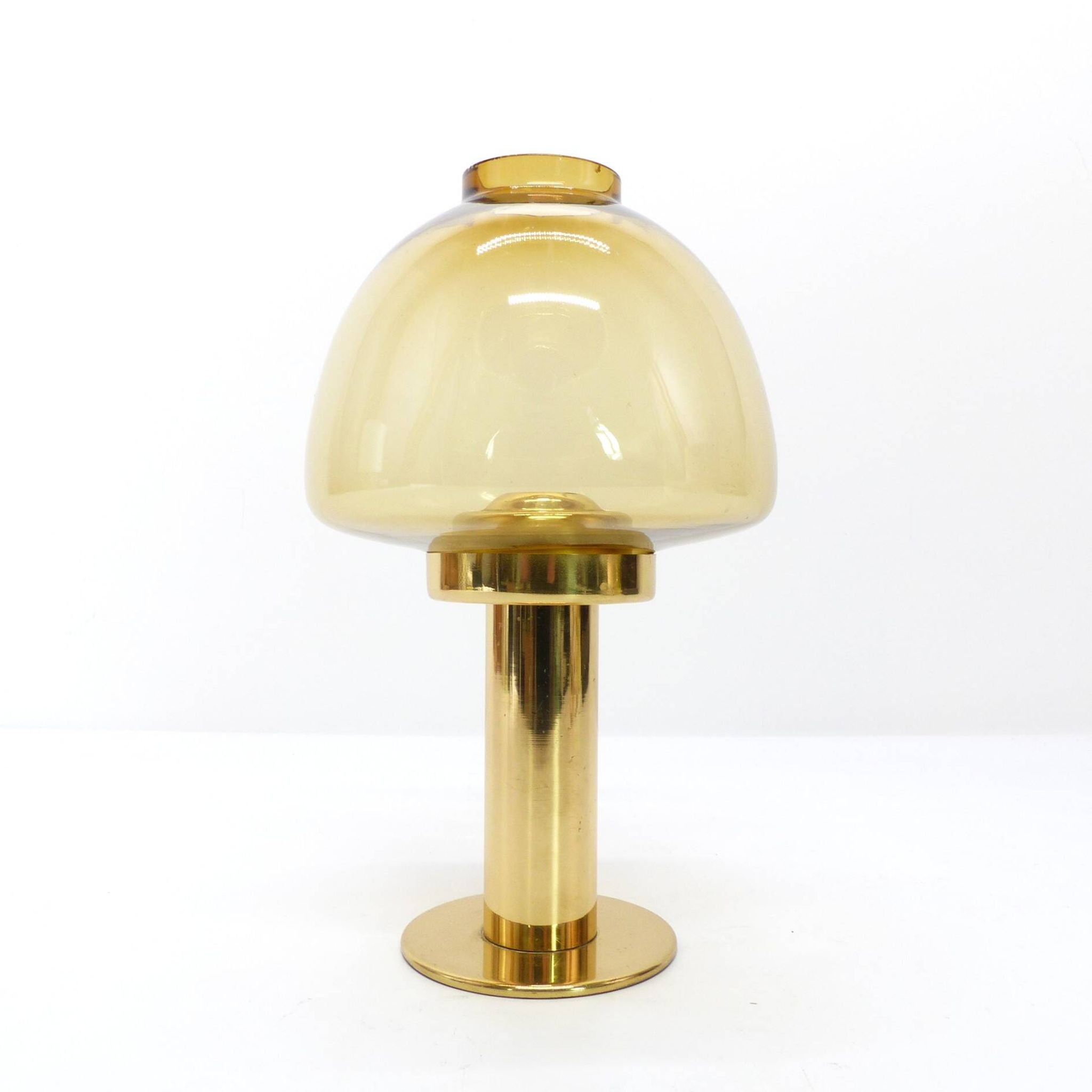 Jakobsson Claudia L10227 Scandinavian candle holder, amber yellow glass, Markaryd