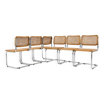 Ensemble de 6 Chaises de salle à manger Style B32 par Marcel Breuer