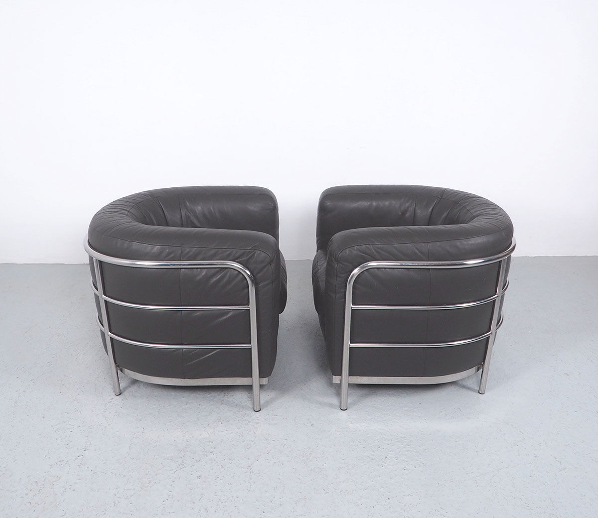 Italian Leather Onda Armchairs from Zanotta, 1980