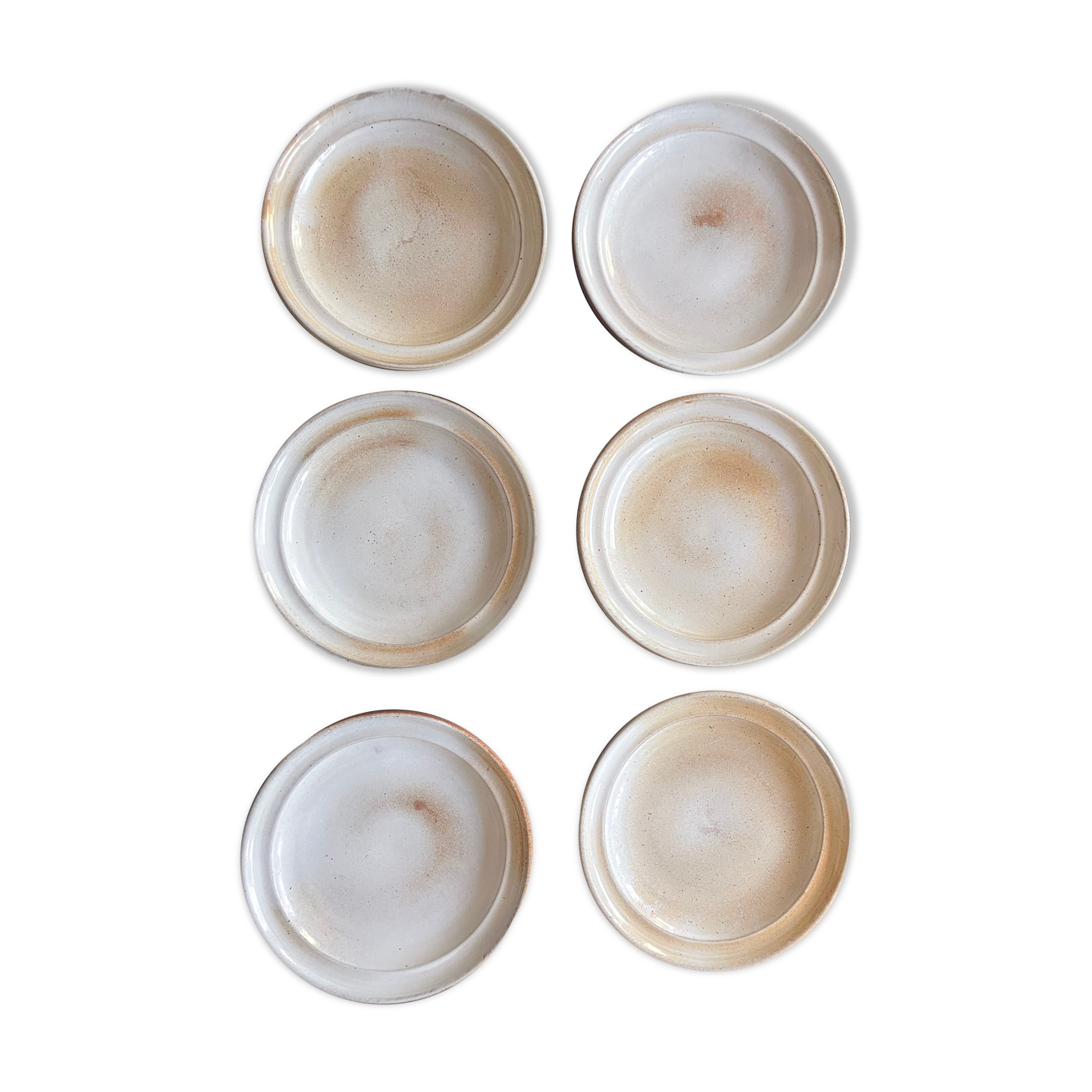 Lot de 6 assiettes grès du Marais