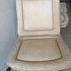 Set of 4 chairs in cream velvet seventies