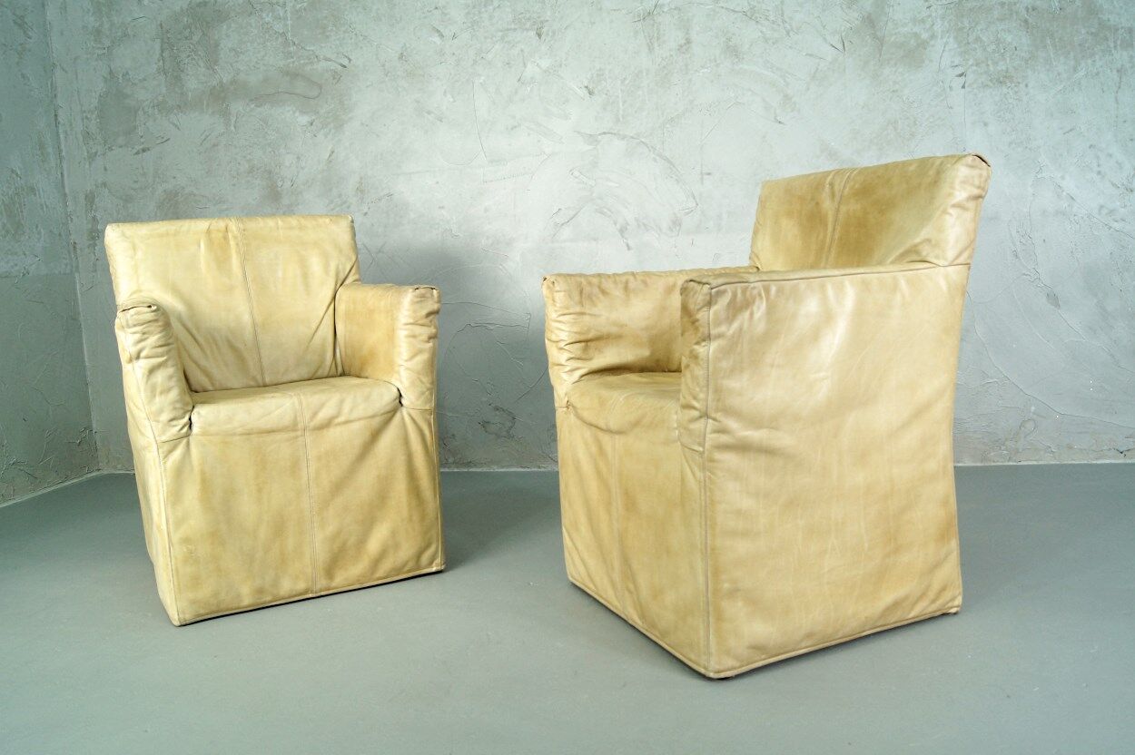 A pair of brutalist armchairs by Gerard van den Berg for Montis, 1970s