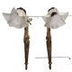 Louis xvi style wall lights in bronze (pair)