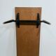 Large 1950s modernist coffee table – sculptural black base
