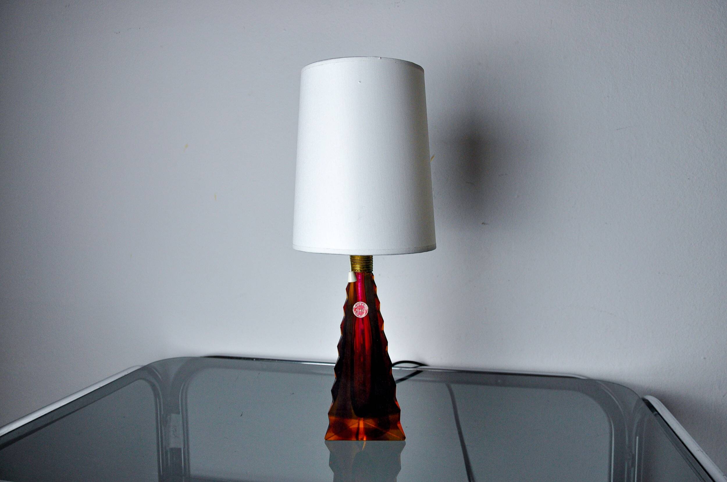 Sommerso lamp by PIETRO TOSO for Seguso, Murano, Italy, 1970