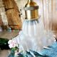 Opaline moulded glass tulip suspension