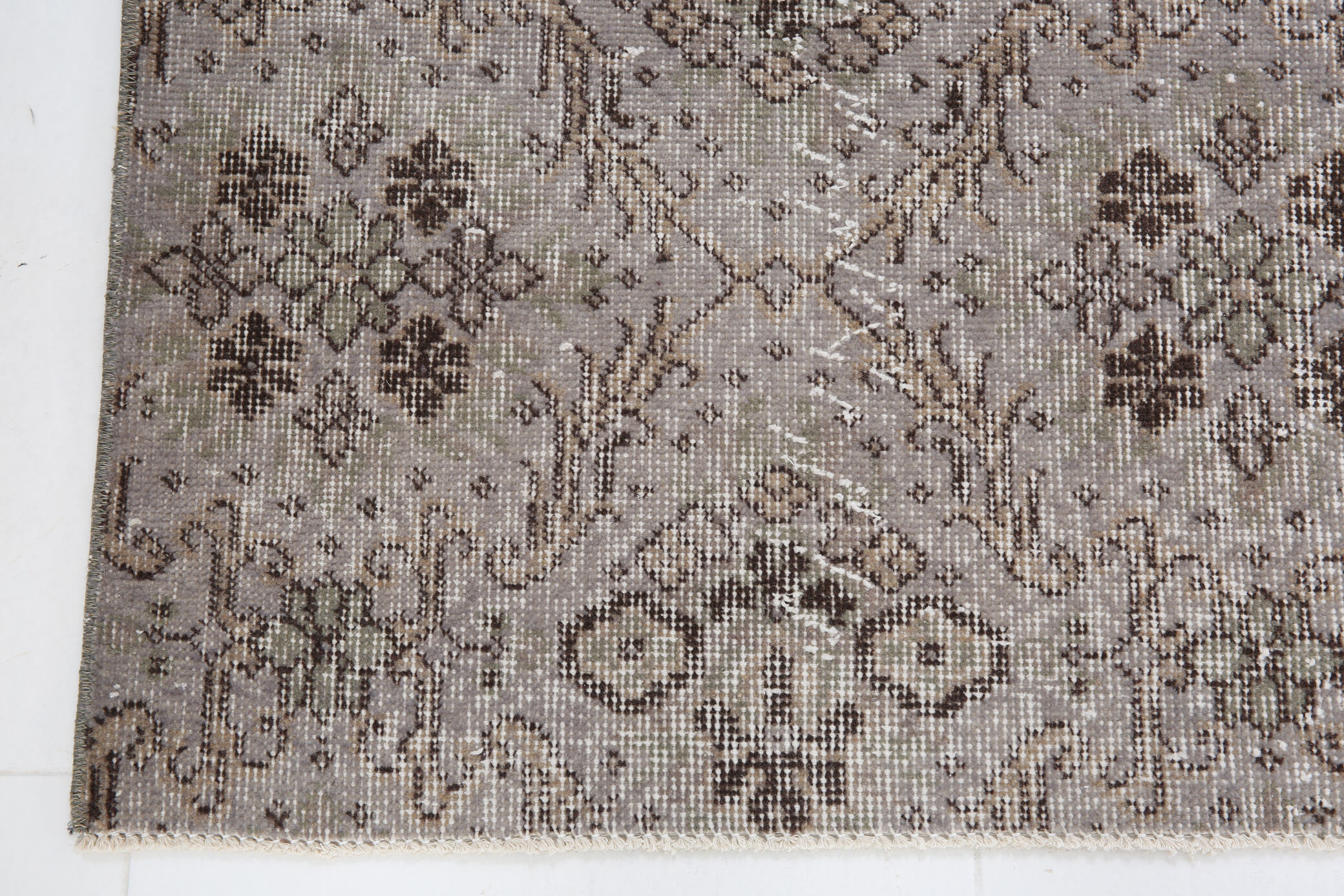 Tapis turc gris affligé 206x114cm