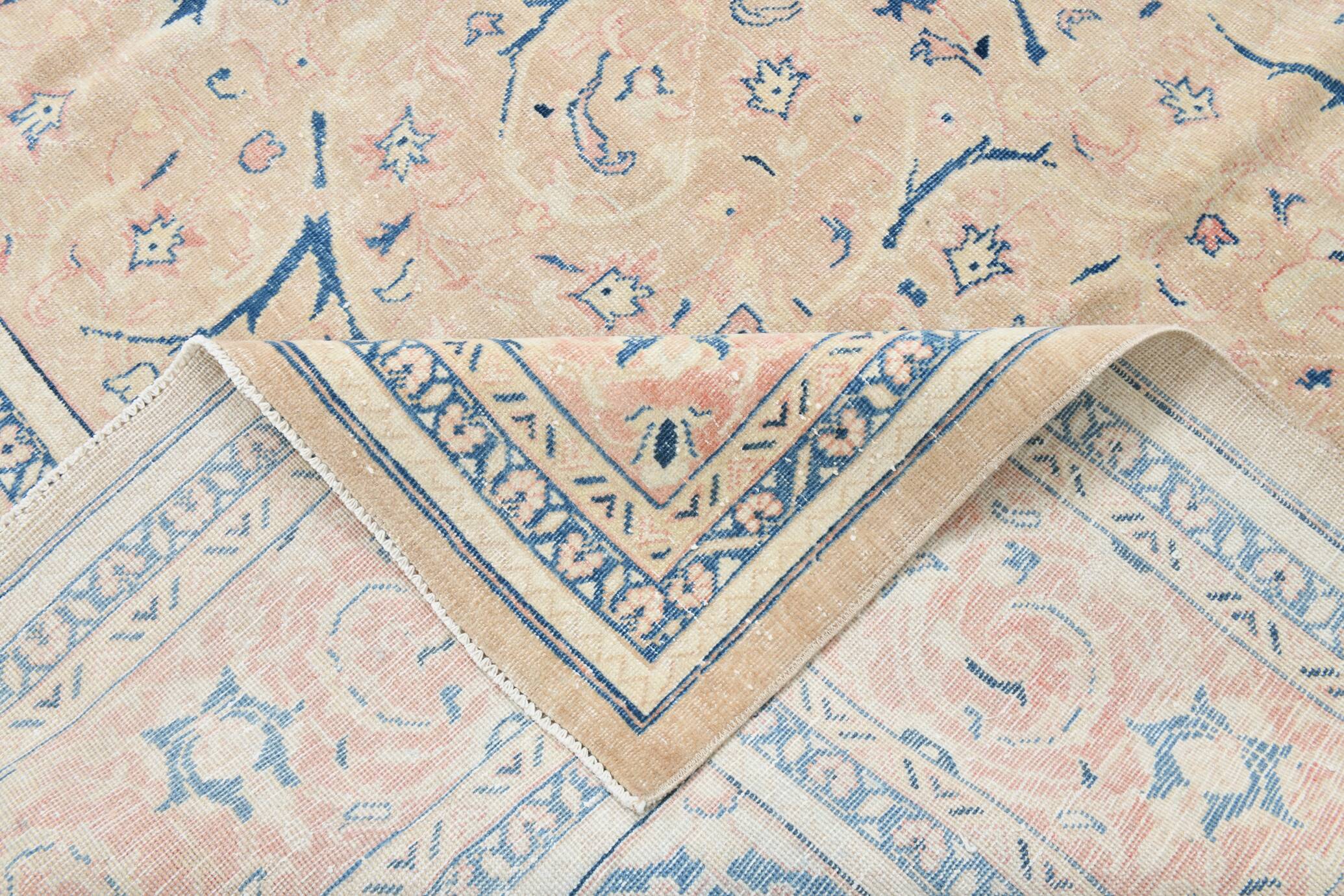 Tapis Vintage Off-White et Rose Poudré, Style Classique, 292x399 Cm