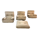 Marsala model armchairs and ottoman by Michel Ducaroy and edited by Ligne Roset in the 70s