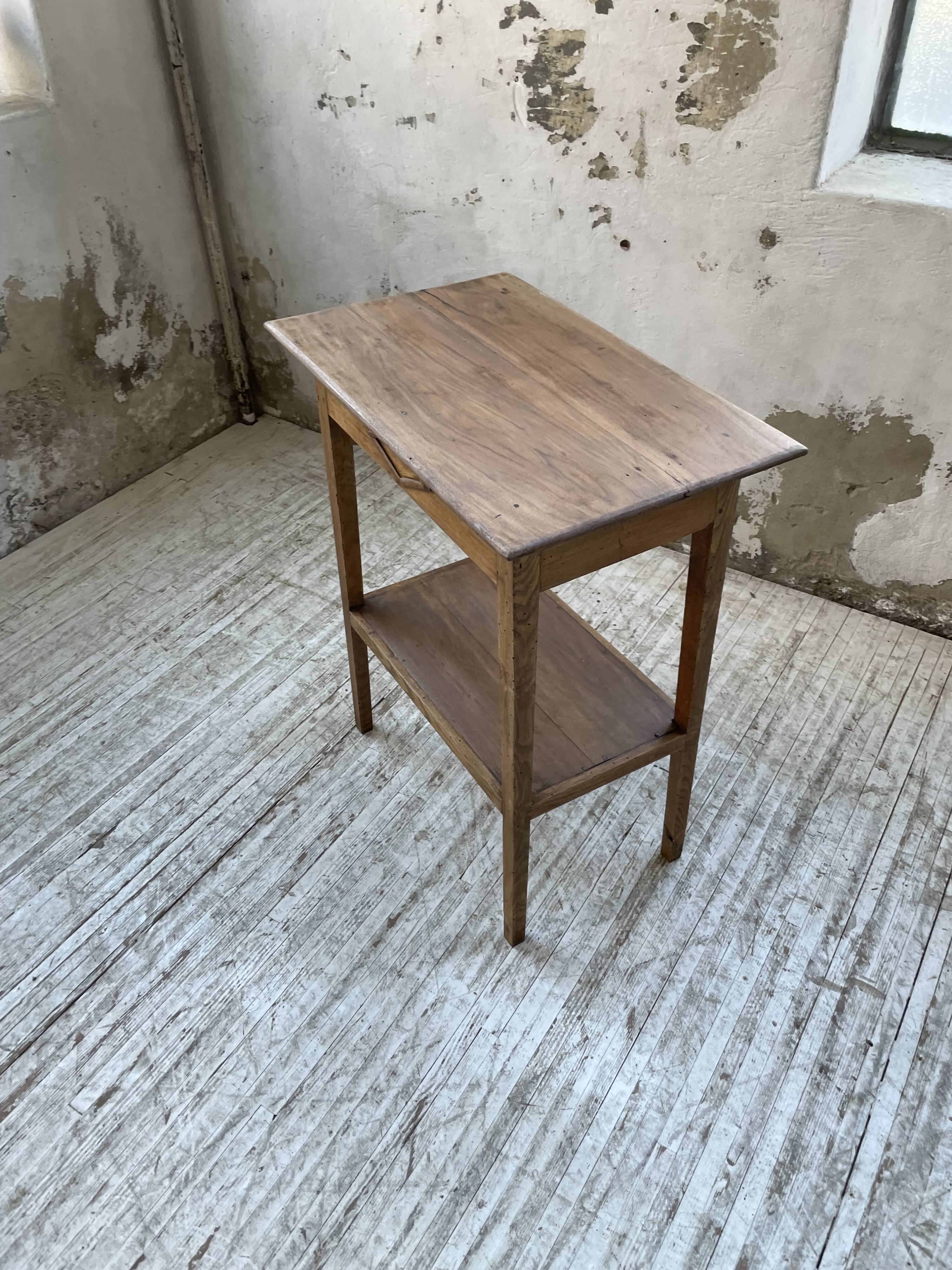Oak spindle leg console table