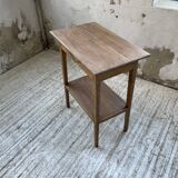 Oak spindle leg console