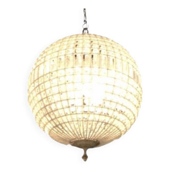 Lustre en cristal, globe en cristal