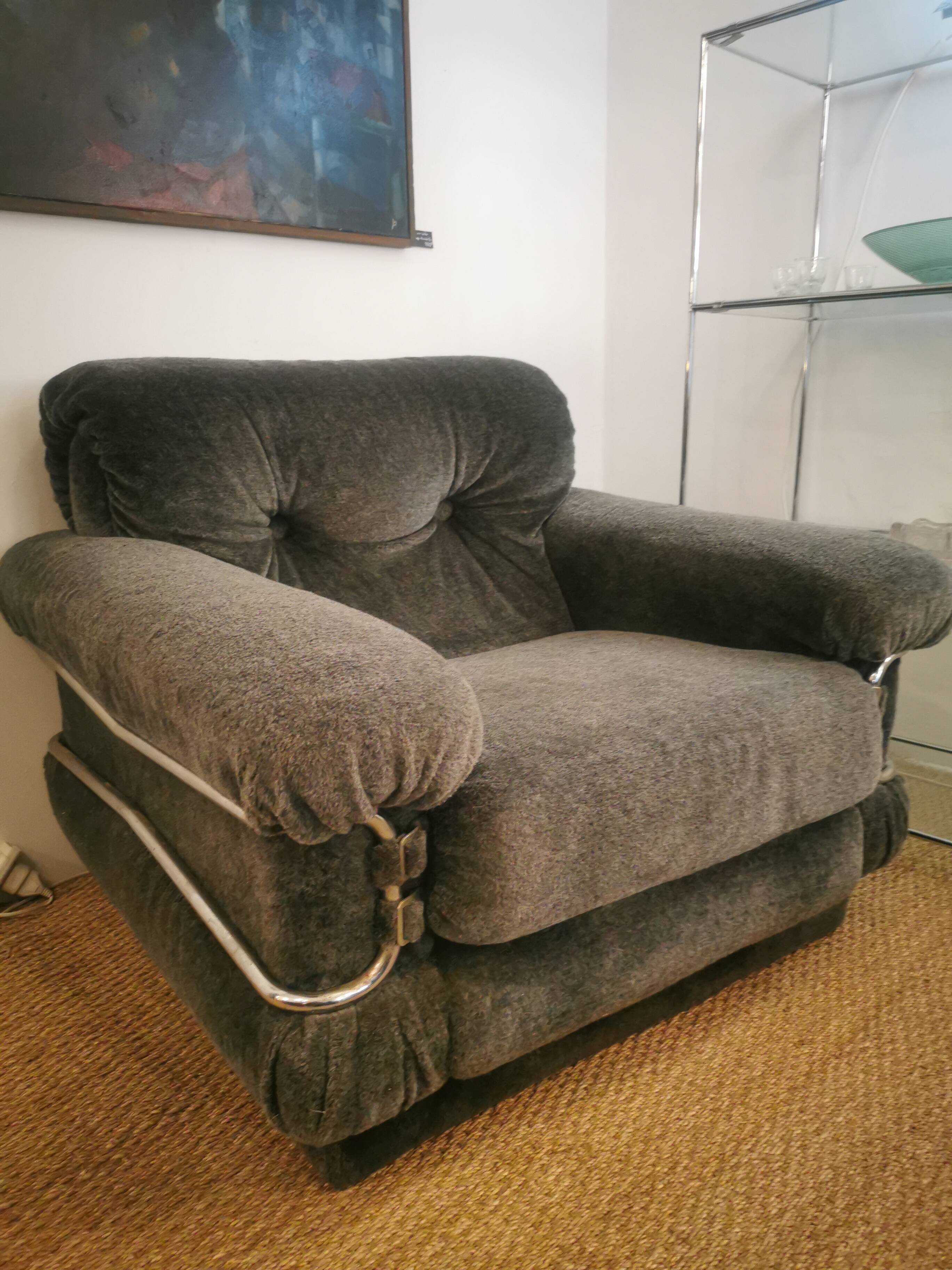 Pair of vintage italian design armchairs from the 70s