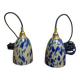 Paire de lampes baladeuses globe pate de verre vintage