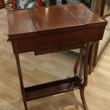 Lyre dressing table in solid Cuban mahogany period Directoire