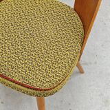 Set of 4 yellow Antonin Suman chairs for Tatra Nabytok 1960