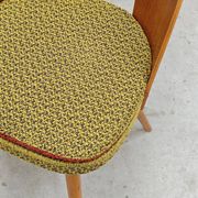 Set of 4 yellow Antonin Suman chairs for Tatra Nabytok 1960