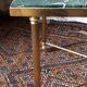 Brass coffee table and green marble