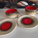 Breakfast service Bruno Dose + egg cup – Poterie du Breuil, Sar