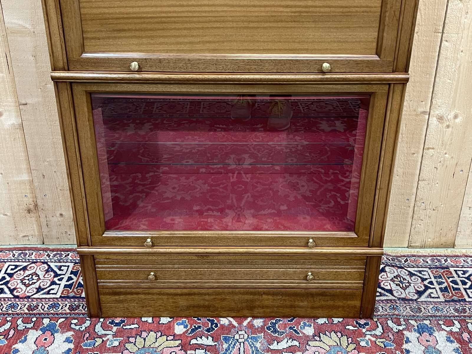 Mahogany and oak desk display cabinet from the MD brand, manufactured in the 1960s - removable
