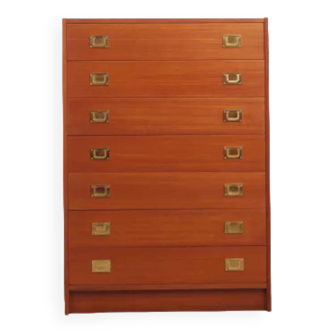 Teak chest of drawers, Danish design, 1970s, made in Denmark