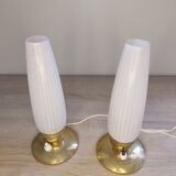 A pair of bedside lamps, 1960s.
