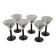 6 art deco glasses fine feet